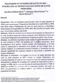 Politiques Et Systemes De Sante En Rdc